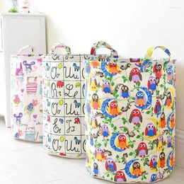 Laundry Bags 1Pcs Cartoon Pattern Foldable Storage Basket 35 45CM/35 40CM Clothes Bucket Cloth Sundries Organizer Box