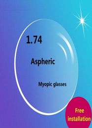 2018 Ultra Thin Cheap 174 Eyeglasses Lenses Aspherical Resin Green Coating Optical Lens Anti Radiation Myopia Prescription Custom1005917
