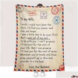 Customise Blankets Personalised My From Daughter Son Love Letter Mail To Mom Birthday Mothers Day Christmas Customised Fleece Sherpa B Dhonu
