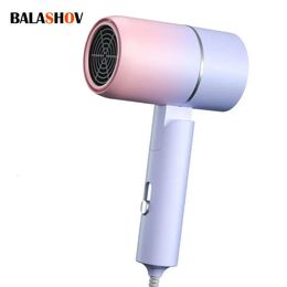 MIni Folding Hairdryer 220V240V 750W with Carrying Bag Air Anion Hair Care for Home Travel Dryer Blow Drier Portable 240430
