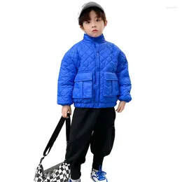 Down Coat Winter Boys Plush Warm Cotton-padded Clothes Jacket 3-10 Year Old Korean Version Thickening Fashion Child Clothing