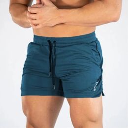 2024 Fitness sports Shorts Man Summer Gyms Workout Male Breathable Mesh shorts Quick Dry Beach Short Pants men Sportswear 240508