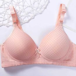 Maternity Intimates New Large-sized Gathered Seamless and Breathable Bra With Thin and Steel Ring Free Comfortable Underwear Y240515