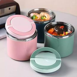 Dinnerware Stainless Steel Breakfast Cup Soup Bowl Portable Thermal Storage Container Sealed Bento Box With Handle Lunch