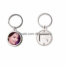 Keychains & Lanyards New Arrival Sublimation Metal Beer Er Bottle Opener Key Ring Heat Transfer Printing Jewellery Consumables Material Dhimk