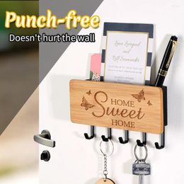 Hooks Storage Holder Sweet Decorative Wall-mounted Household Wooden Fashion Text Practical Home Box Pattern Creative Hanger Key