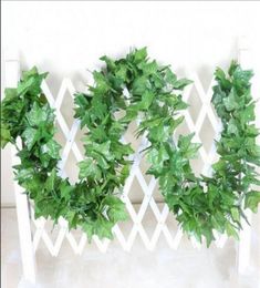 12pcsLot 22m artificial Fake plants green Ivy Leaves Artificial Grape Vine greenery garland wedding flower home decoration Cheap9047874