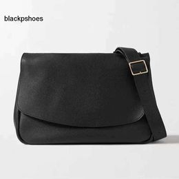 The Row TR with Postman New Commuter Large Capacity Bag Best-quality Real Cowhide Flip Top Single Shoulder Sting Cross Body Womens Bag 240104
