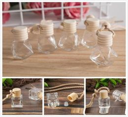 Car perfume bottle car pendant perfume ornament air freshener for essential oils diffuser fragrance empty glass bottle4090593