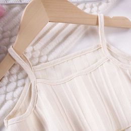 Clothing Sets Summer Suit Toddler Girl Fashion Solid Color Camisole Top + Wide Leg Pants 2 pcs Set Casual Comfortable Toddler Set 0-5Y