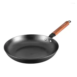 Pans Cast Iron Pan Egg Wood Handle Frying For Gas Stove And Induction Cooker 26/28/30/32cm
