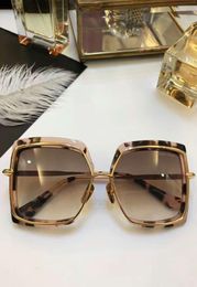 Women cream tortoise rose golddark brown shaded Square Sunglasses gafas de sol Square Sunglasses vintage glasses New with Box1295562