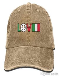 pzx Baseball Cap for Men and Women Peace Symbol Italian Flag Men039s Cotton Adjustable Jeans Cap Hat Multicolor optional3435040