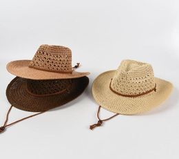 Panama Hat Summer Sun Hats for Women Man Beach Straw Hats for Men UV Protection Cap chapeau femme women039s cowboy caps7050073