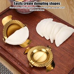 Baking Tools Golden Stainless Steel Dumplings Tool DIY Jiaozi Maker Device Easy Dumpling Peeling Slicer Mold Kitchen Pastry Accessories