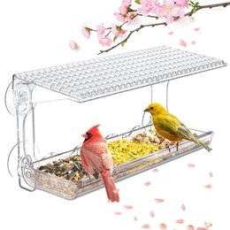 Other Bird Supplies Window Feeder For Outdoors Clear Feeders Mounted With Strong Suction Cups Transparent Easy Instal