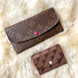 Dhgate purse designer woman handbag M60697 Emilie Luxury handbag Card Holders Key Wallets Vintage flap long wallet Coin Purses Leather cardholder with box Man 7a bag