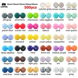 500pcs silicone beads food grade circular 9mm 12mm 15mm 19mm 22mm baby teeth toy DIY baby pendant necklace silicone teeth 240509