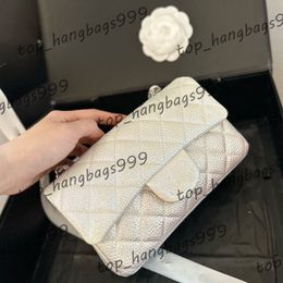 Girls Classic Flap Shimmer Dradient Diamond Lattice Shoulder Bags Silver Chains Cross body Bag Handbags Large Capacity Luxury Purse 20X12cm