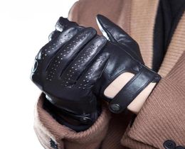 Spring And Summer Mens Imported Sheepskin Leather Touch Screen Gloves Fashion Outdoor Sports Driving AntiSkid Cycling Gloves3873339