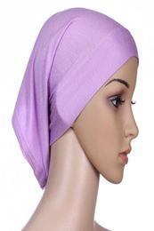 WholeColorful Women Under Scarf Tube Bonnet Cap Bone Islamic Head Cover Hijab 32005095512