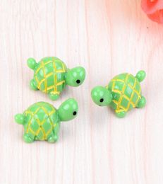 Artificial Cute Green Tortoise Arts and Crafts Animals Fairy Garden Miniatures Mini Moss Terrariums Resin Crafts Figurines4011101