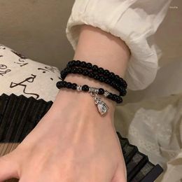 Bangle Chinese Style Retro Multiple Layers Of Three Rings Fortune Bag Beaded Bracelet For Women Girls Personality Lucky Jewellery Gift