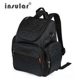 Diaper Bags Insular Elegant Baby Diaper Backpacks Nappy Bags Multifunctional Changing Bags For Mommy Y240515