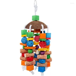 Other Bird Supplies Chewing Toy Parrot Cage Wooden Blocks For Large Parrots Birds