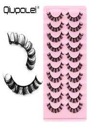 10 pairs False Lashes Curl 13mm Russian extensions volumes Mink Lash 3D Mink Eyelashes Reusable Fluffy2298516