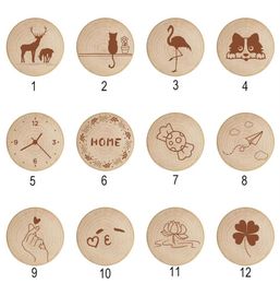 Blank DIY Wooden Round Shape Beer Bottle Opener Coaster Fridge Magnet Decoration Magnetic Refrigerator Magnets Multi Stylesa04a321086492