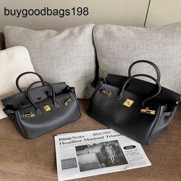 Tote Bag Designer Handbags Handmade 7a 2024 New Litchi Pattern Togo Top Layer Cowhide Platinum Large Capacity One Shoulder Crossbody Handheld Soft Leather k