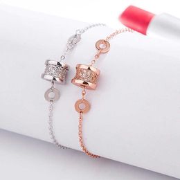 High quality fashion design love symbol bracelet Silver Classic Full Womens Trendy with Original logo bvlgrily