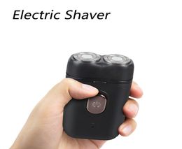 Men039s Electric Shaver Double head Dry Wet Beard Trimmer Fully Washable Smart Rechargeable Face Waterproof Razor Steel4744847