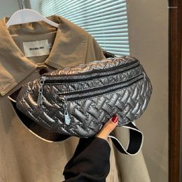 Waist Bags Fashion Ladies Space Cotton Packs 2024 Winter Down Fanny Pack Female Luxury Designer Crossbody For Women Handbags