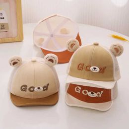 Caps Hats 6-18 Months Baby Mesh Duck Tongue Cap Summer Thin Breathable Infant Duckbill Hat Toddler Sun Protection Baseball Hats Baby Visor Y240514