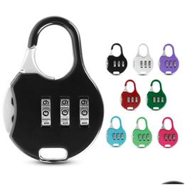 Party Favour Mini Padlock Backpack Suitcase Stationery Password Lock Student Children Outdoor Travel Gym Locker Security Metal 35X29Mm Dhzwm