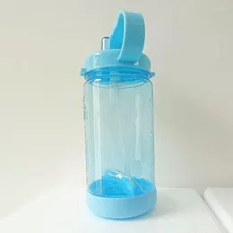 Water Bottles 4 Candy Color Arrival 1000ml Big Capacity Sports Straw Bottle