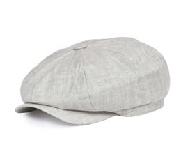 BOTVELA Herringbone Linen Newsboy Cap Men Summer Women Bakerboy Caps Breathable Flat Hat Apple Beret Hats 007 T2007208401077