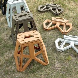 Outdoor Portable Folding Stool High Loadbearing Handle Design Durable Mini Chair Fishing Square Camping 240430