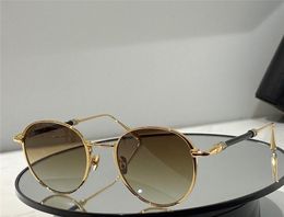 Top men glasses DITOR fashion design sunglasses K gold round frame highend generous and versatile style high quality outdoor uv405771344