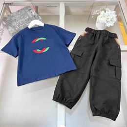 Top baby tracksuits boys Sports suit kids designer clothes Size 100-160 CM Coloured logo child t shirt and Lace up pants 24Feb20