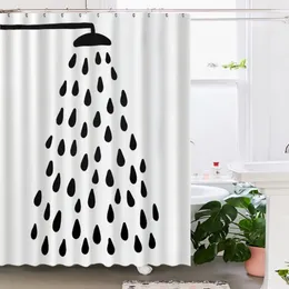 Shower Curtains Geometric Curtain Art Modern Nordic Decor Nature Bath Rings Waterproof Rideau Douche Home Garden Supplies