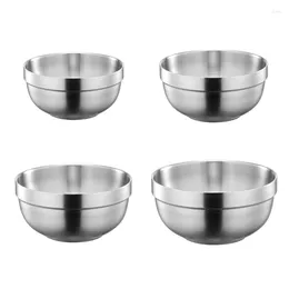 Bowls Double Layer Bowl Metal Serving Dishes Stainless Steel For Outdoor Use Dishwasher Safe Soup Kitchenwares