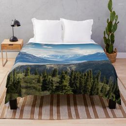 Blankets Forest Mountains River National Park Nature Pography Wall Art Throw Blanket Summer Bedding For Sofa Bed