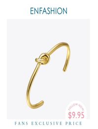 ENFASHION Whole Knot Cuff Bracelets Gold Color Manchette Bangle Bracelet For Women Armband Fashion Jewelry Pulseiras B4286 Y1132111652896