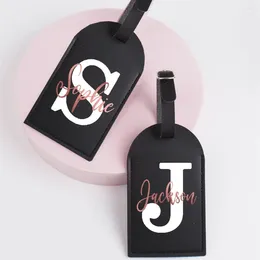 Party Favor Personalised With Name Leather Luggage Tag Suitcase Label Baggage Travel Accessorie Wedding Gift For Bridesmaid Man