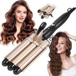 Professional Hair Curling Iron Ceramic Triple Barrel Hair Curler Irons Hair Wave Waver Styling Tools Hair Styling Appliances 240515