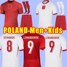 24 POLAND Soccer Jerseys LEWANDOWSKI MILIK men kids kit home away jersey 24 25 red white ZIELINSKI youth children PISZCZEK Jerseys GROSICKI football shirt kids kits