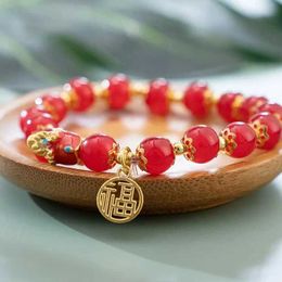 Bangle Chinese Lucky Pixiu Bracelet Unisex Charm Green Red Beads Bracelets Feng Shui Wealth Good Luck Jewellery Friendship Birthday Gift